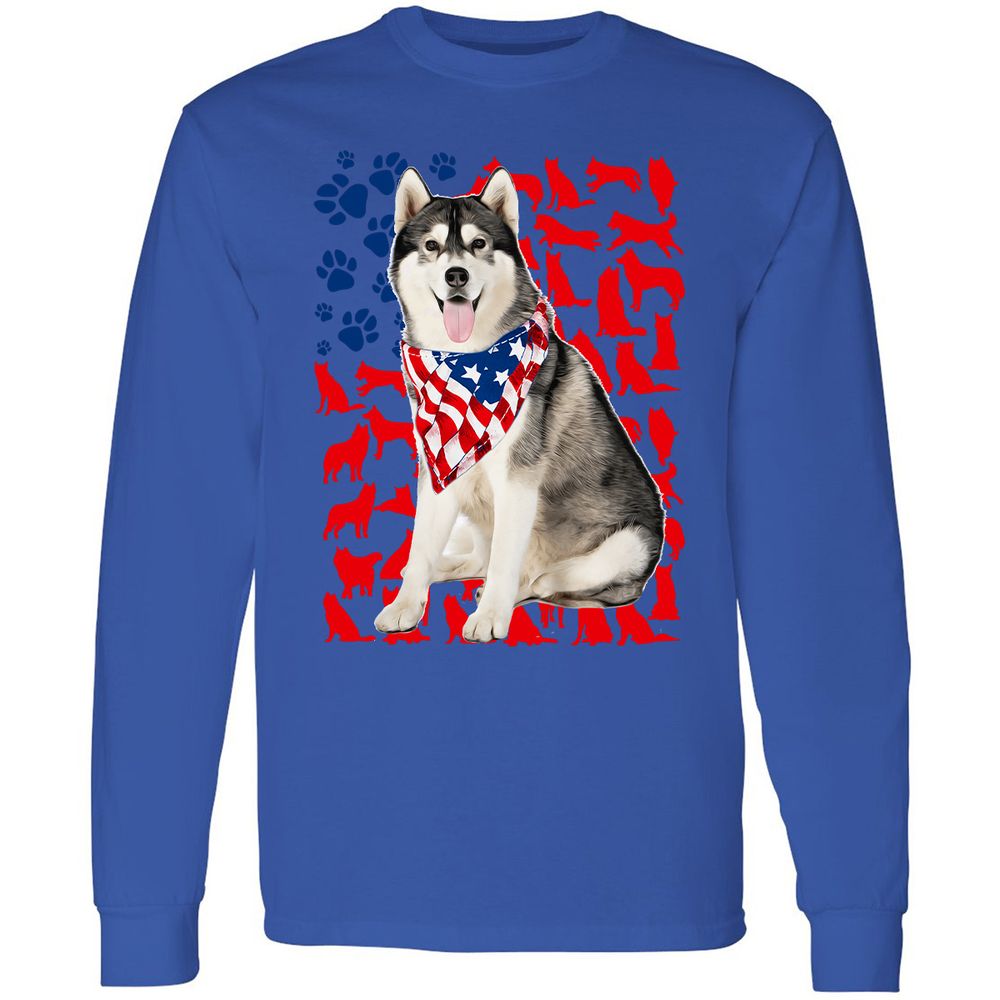 Long Sleeve T-Shirt - GG1JBGYU - Royal - 4