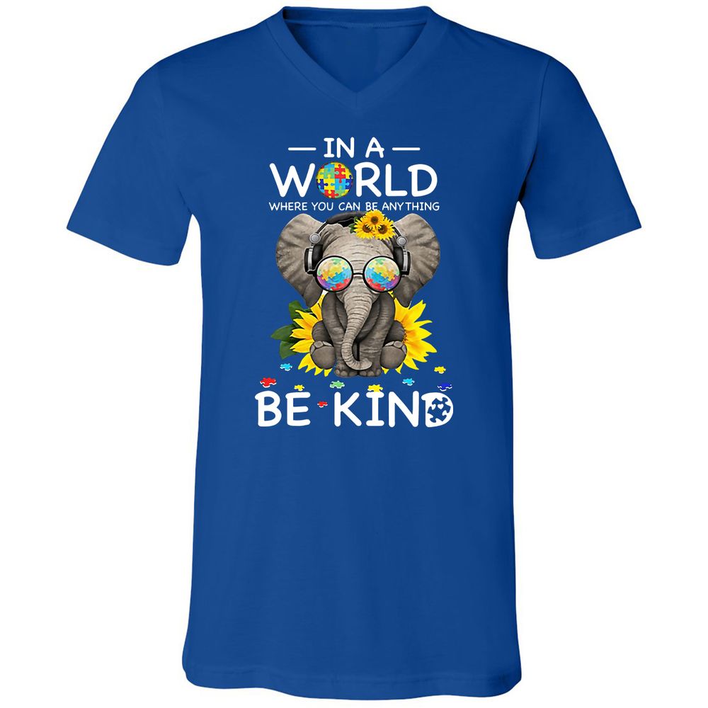 Unisex V-Neck T-Shirt - G77U5664 - True Royal - 4