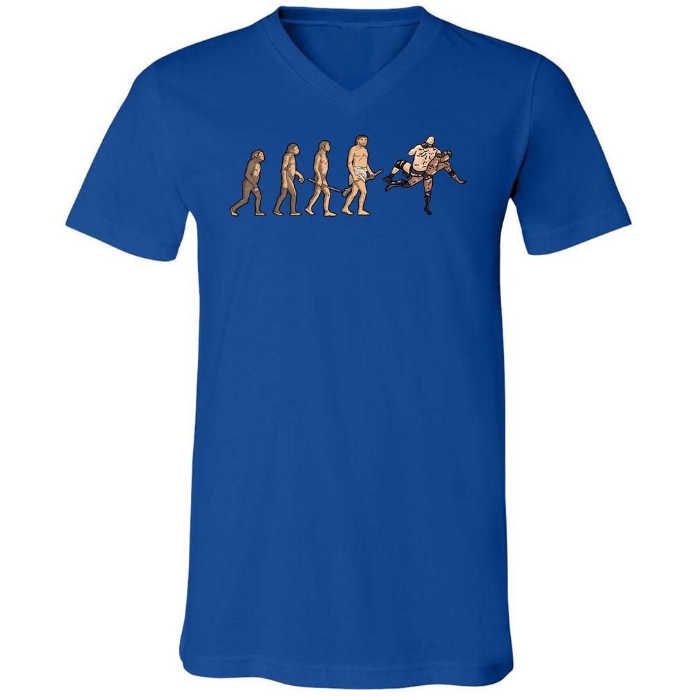 Unisex V-Neck T-Shirt - ZVKVDNJX - True Royal - 4