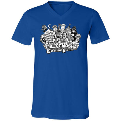 Unisex V-Neck T-Shirt - CF9N6H2R - True Royal - 4