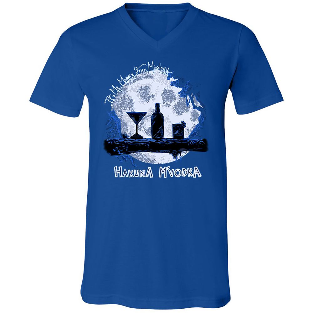 Unisex V-Neck T-Shirt - TXNGVC89 - True Royal - 4