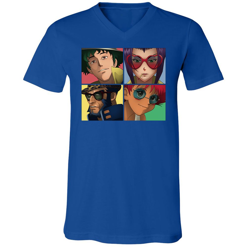Unisex V-Neck T-Shirt - JGVQJMP5 - True Royal - 4