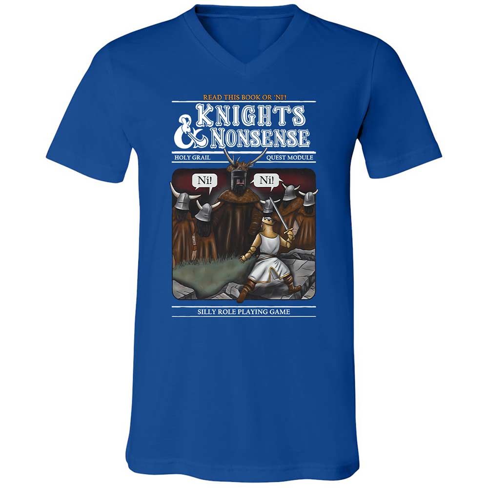 Unisex V-Neck T-Shirt - 8DRAX6KJ - True Royal - 4