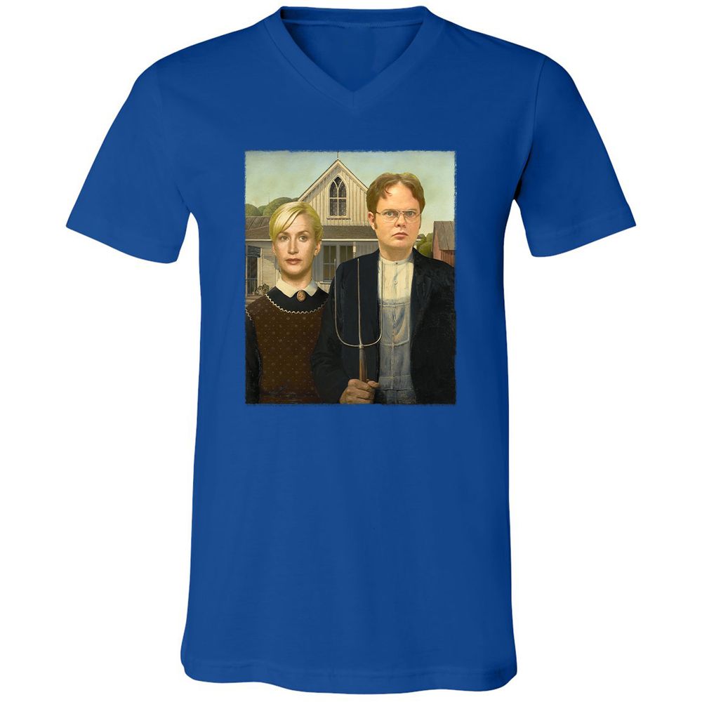 Unisex V-Neck T-Shirt - AP2K9UF9 - True Royal - 4