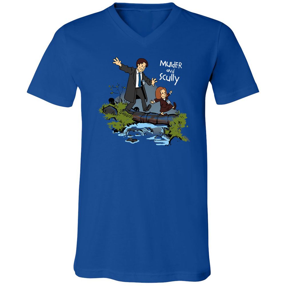Unisex V-Neck T-Shirt - D8ASUAR5 - True Royal - 4