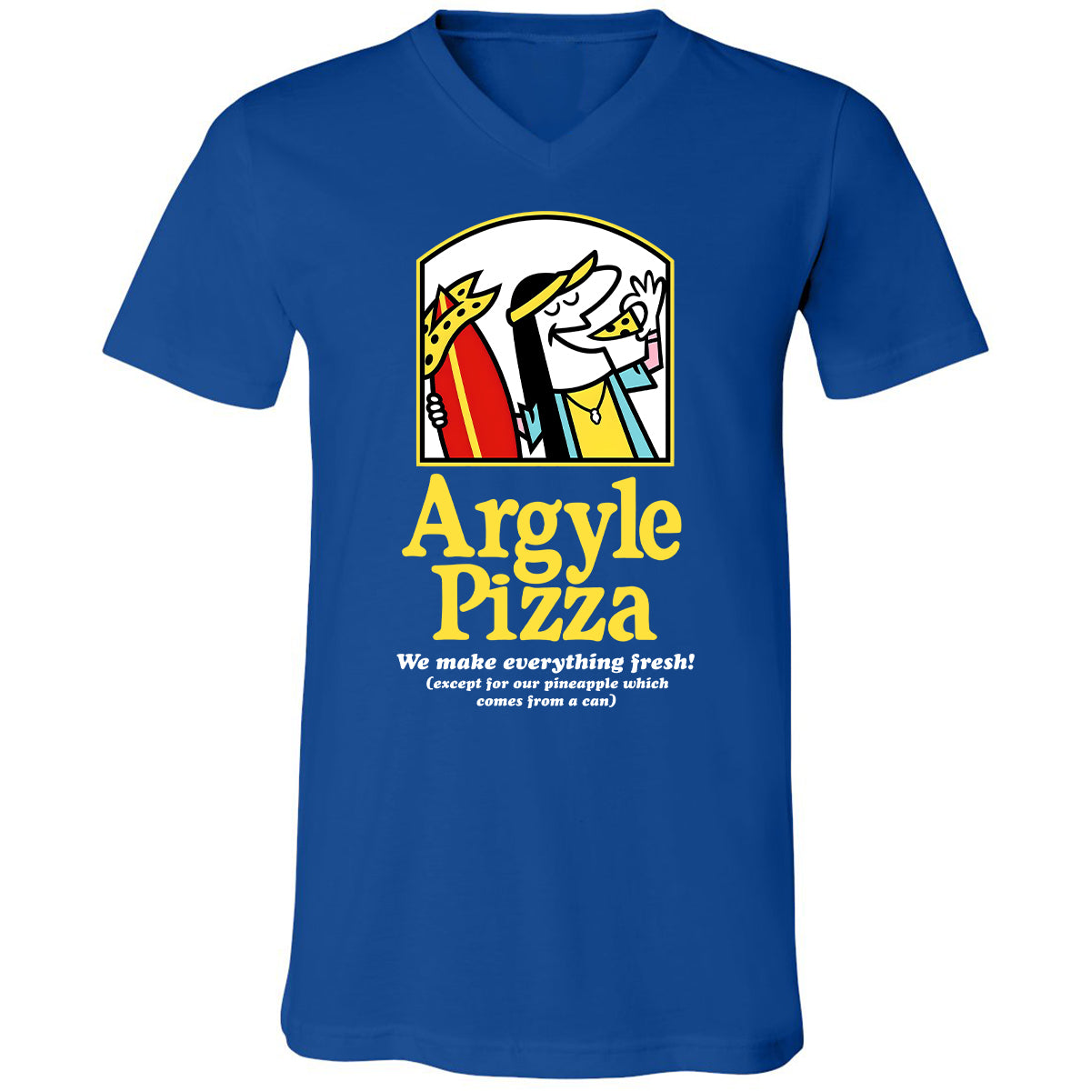 Unisex V-Neck T-Shirt - A9BSZUUZ - True Royal - 4