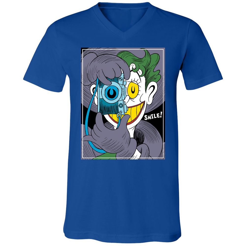 Unisex V-Neck T-Shirt - 6TDVBLV7 - True Royal - 4