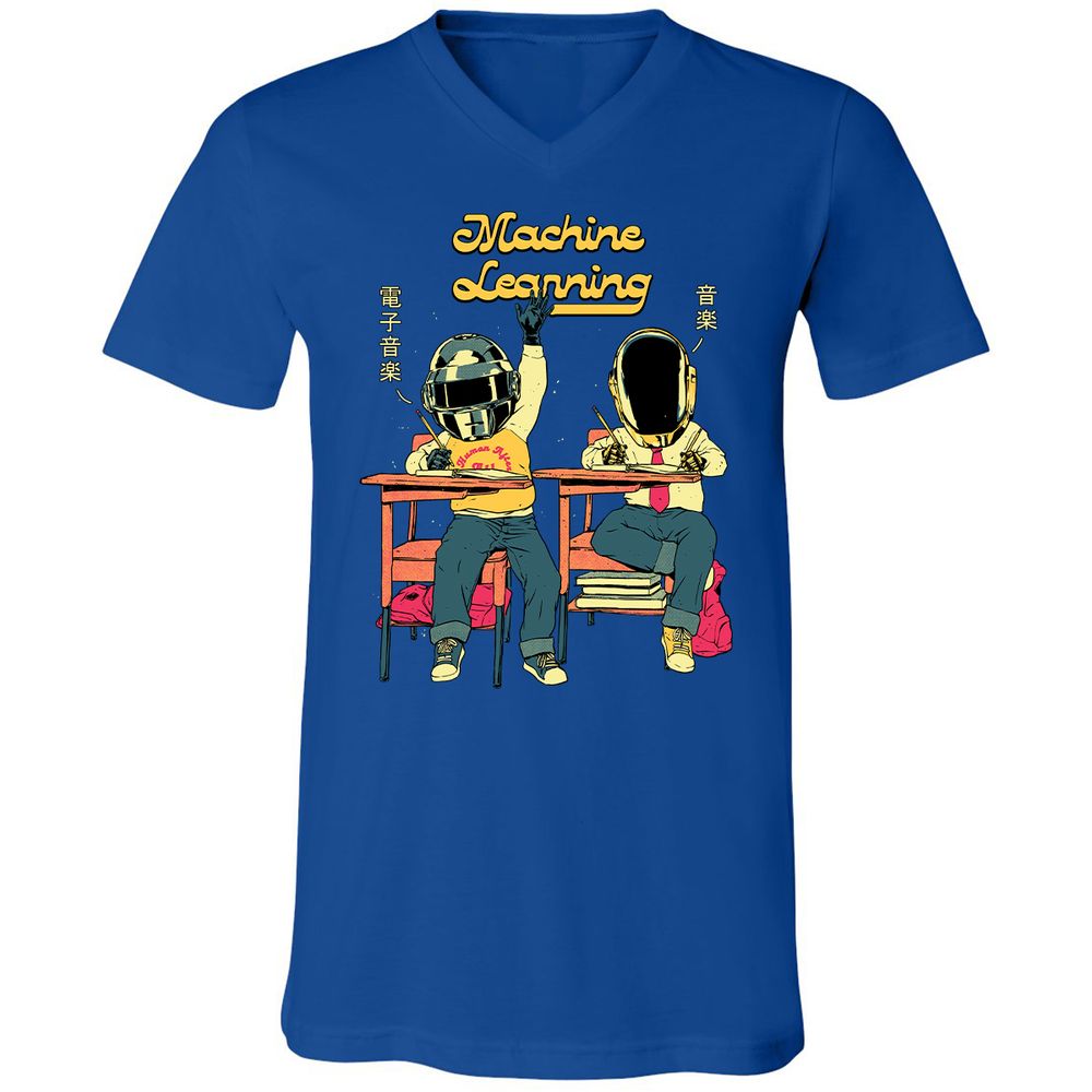 Unisex V-Neck T-Shirt - U2AQLAVW - True Royal - 4