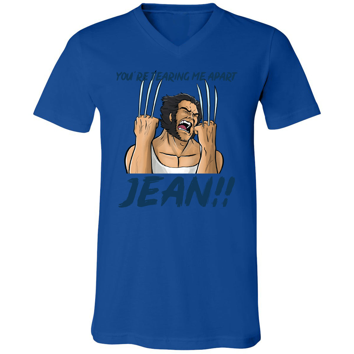 Unisex V-Neck T-Shirt - ET11HKW5 - True Royal - 4