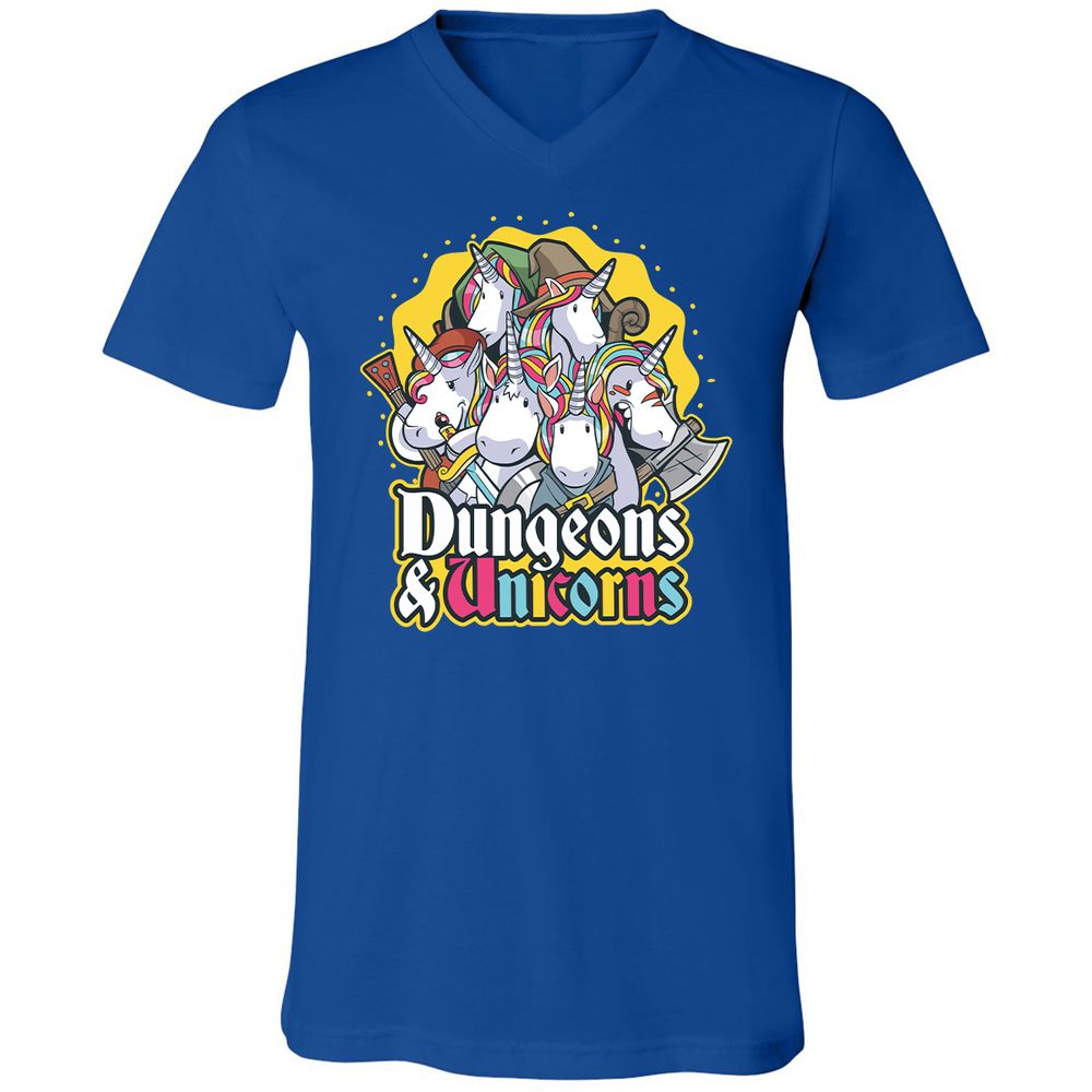 Unisex V-Neck T-Shirt - 3MB6DTY4 - True Royal - 4