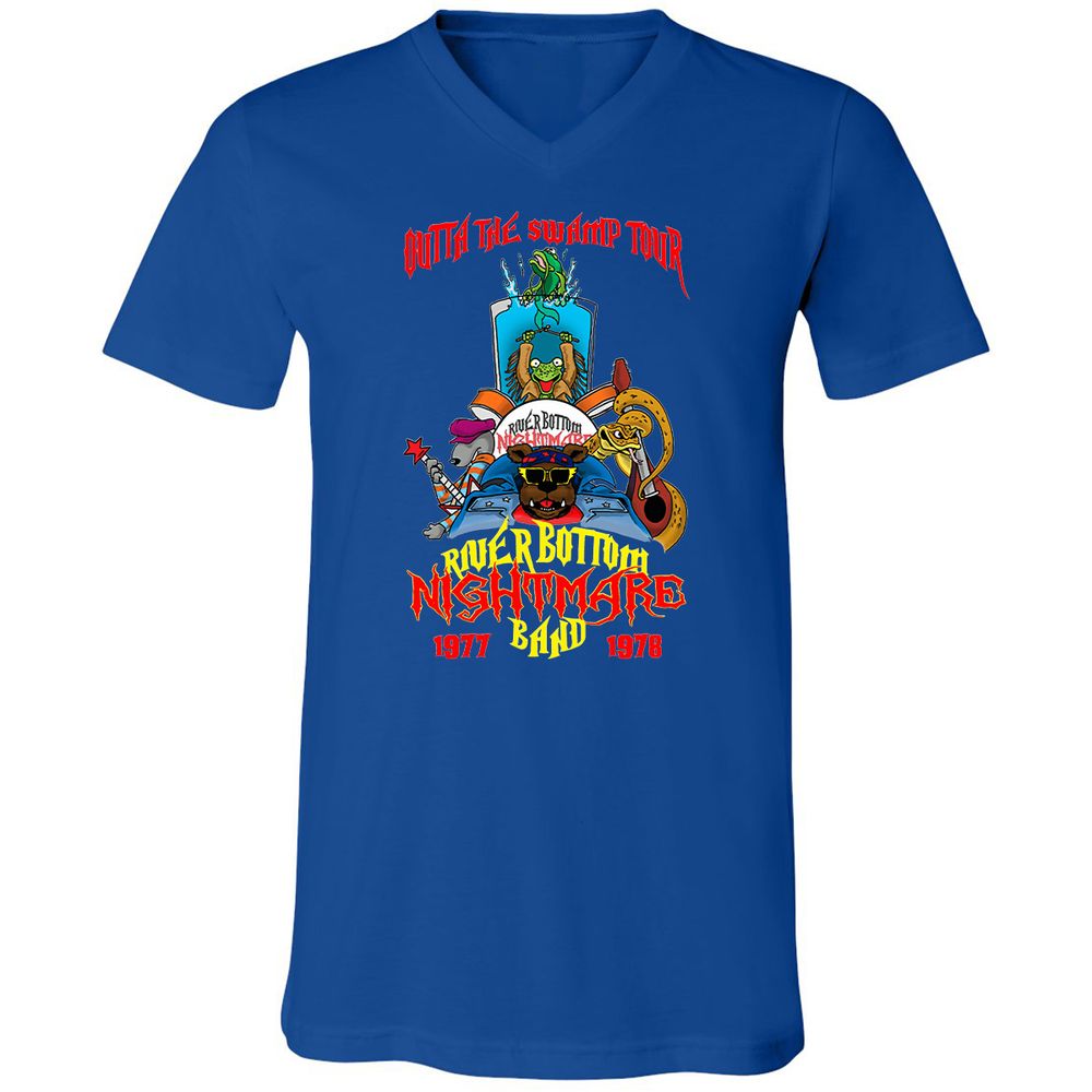 Unisex V-Neck T-Shirt - WKJ7B2PM - True Royal - 4