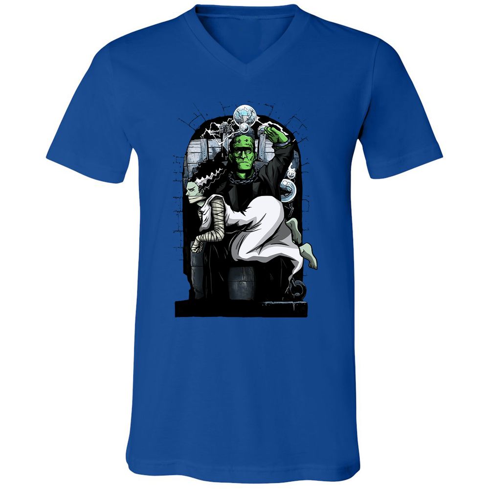 Unisex V-Neck T-Shirt - WPXDVVKU - True Royal - 4
