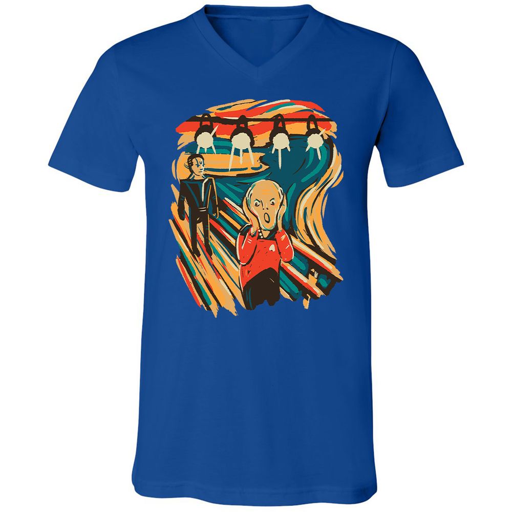 Unisex V-Neck T-Shirt - B2C6BUCT - True Royal - 4