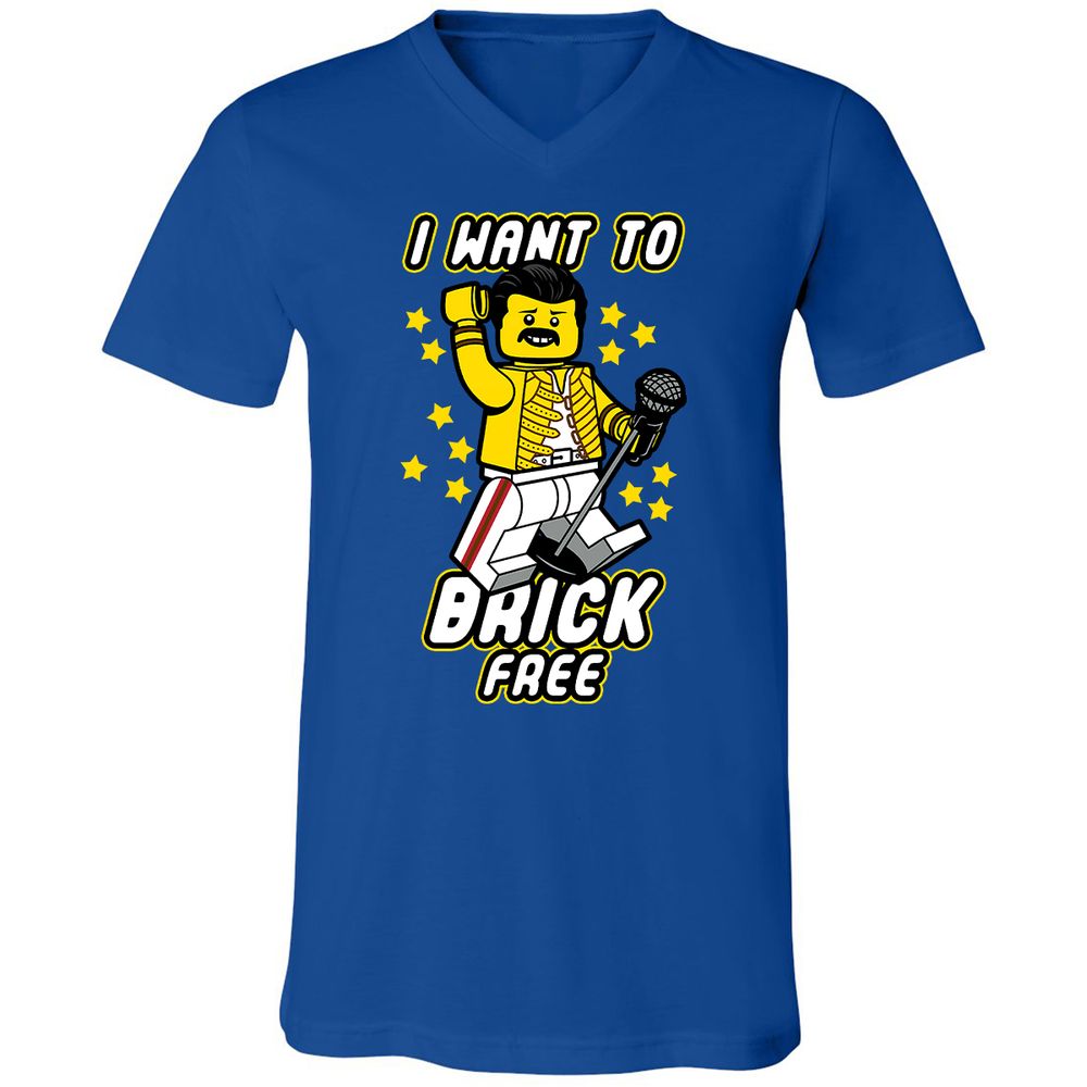 Unisex V-Neck T-Shirt - N4878JZB - True Royal - 4