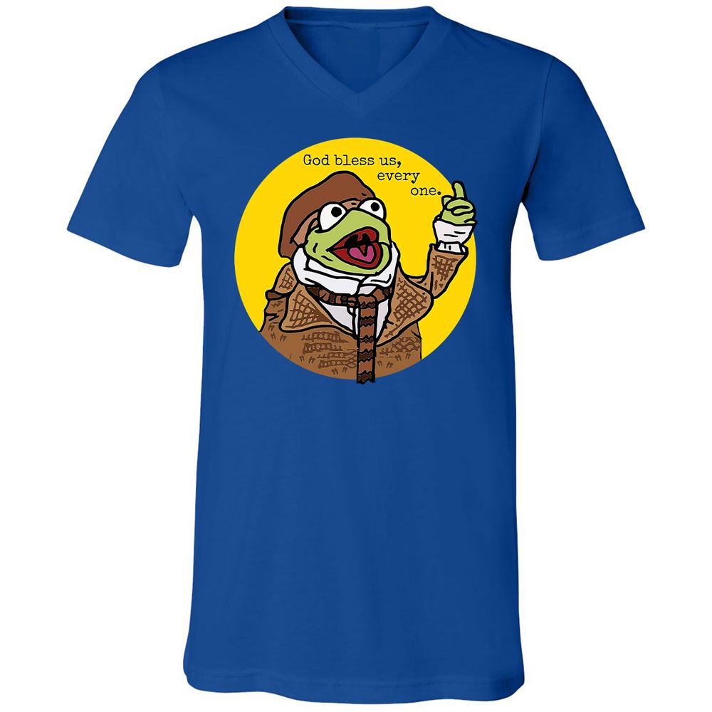 Unisex V-Neck T-Shirt - 6QR4X57F - True Royal - 4