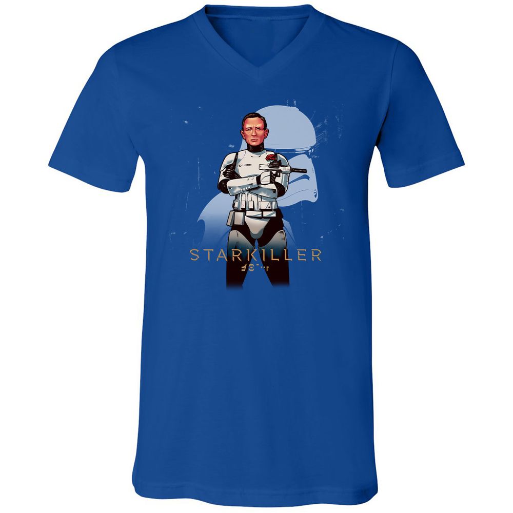 Unisex V-Neck T-Shirt - KX1N4UDK - True Royal - 4