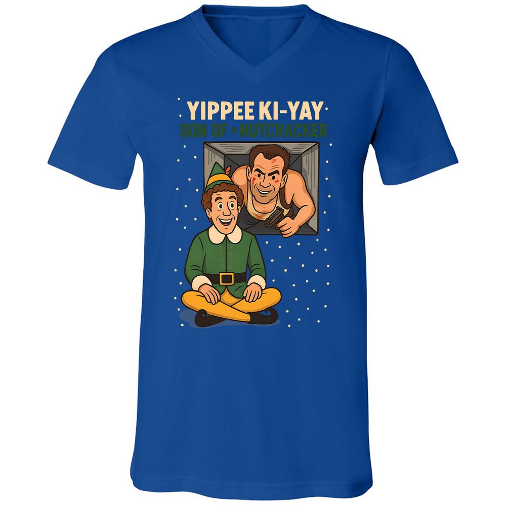 Unisex V-Neck T-Shirt - XKWK27BP - True Royal - 4