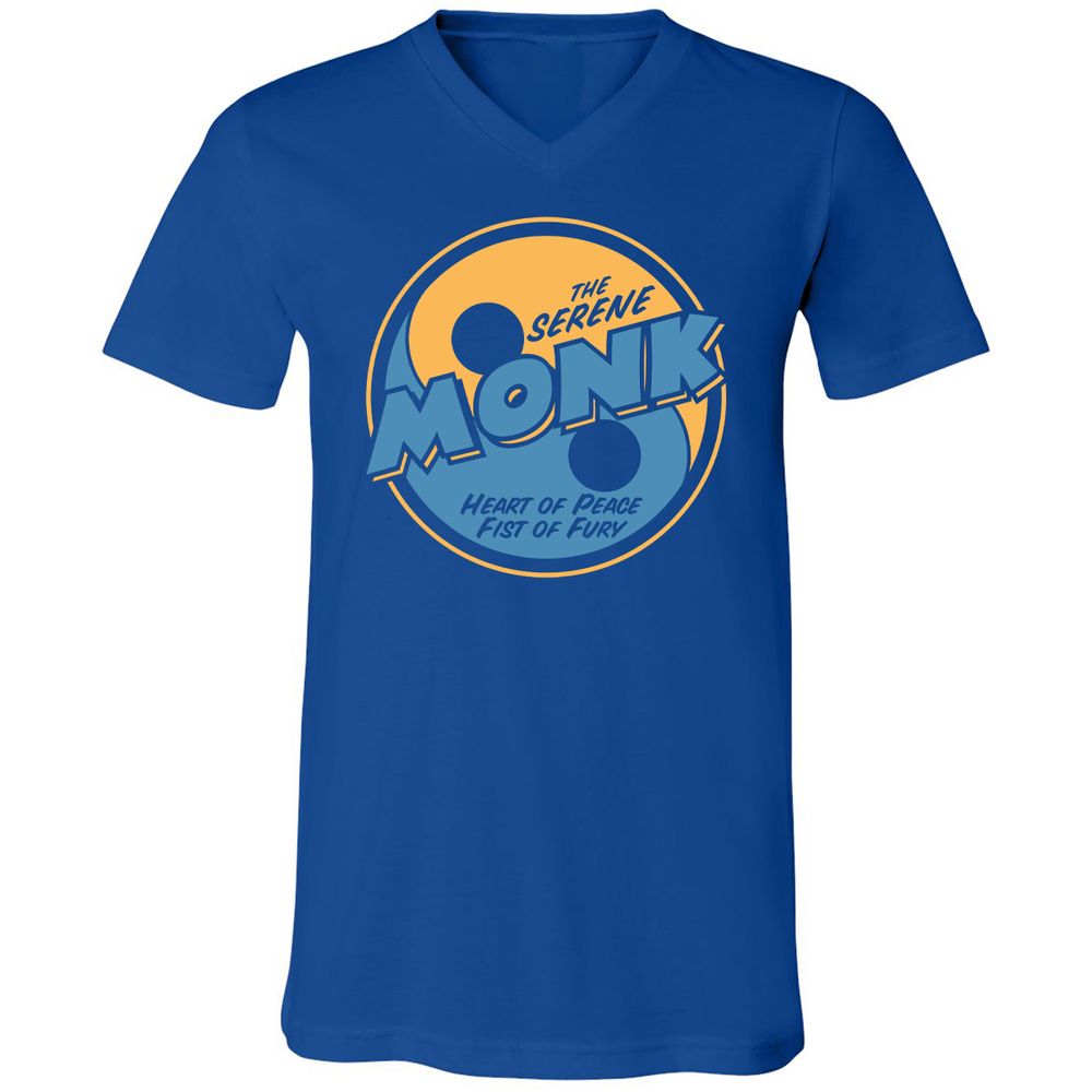 Unisex V-Neck T-Shirt - BKP4ZZKN - True Royal - 4