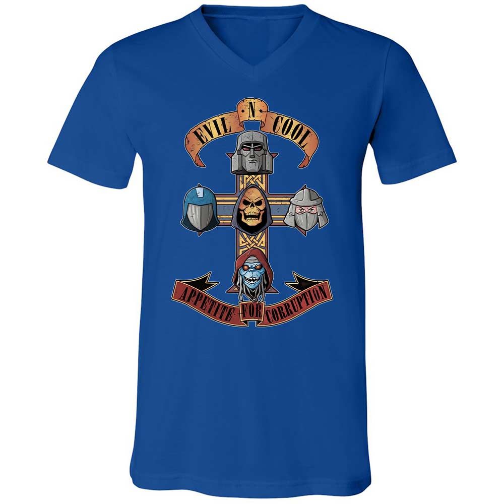 Unisex V-Neck T-Shirt - X9VN7665 - True Royal - 4