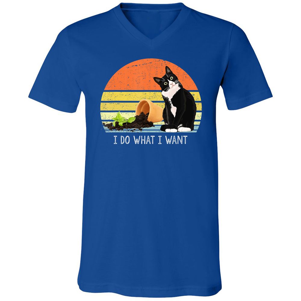 Unisex V-Neck T-Shirt - XWG6LZAG - True Royal - 4