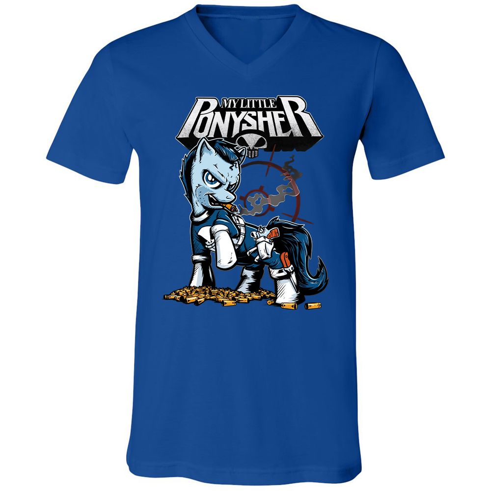 Unisex V-Neck T-Shirt - C67L1ZFV - True Royal - 4