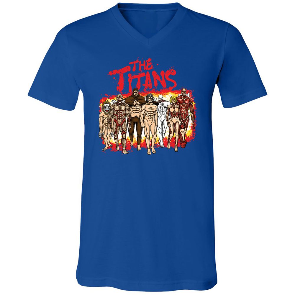 Unisex V-Neck T-Shirt - U3ZXK42X - True Royal - 4