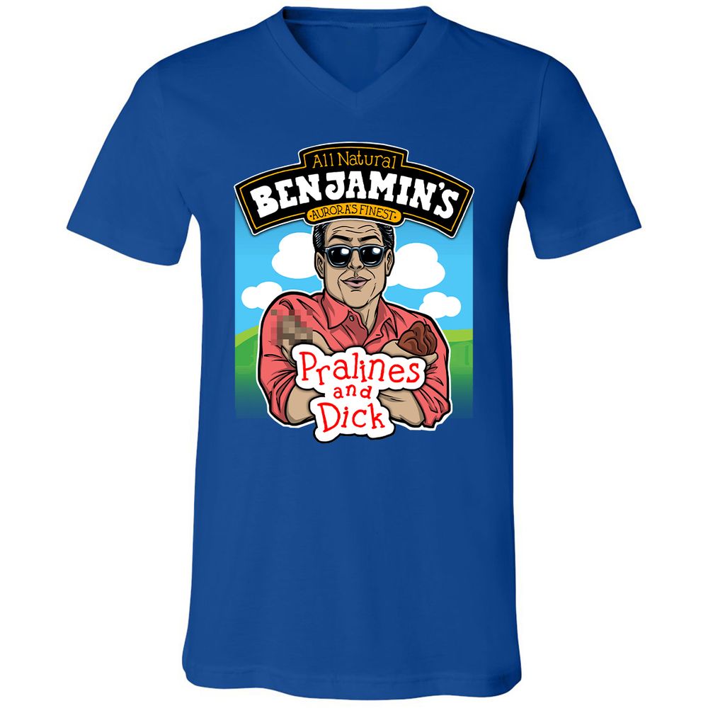 Unisex V-Neck T-Shirt - PN6APKQX - True Royal - 4