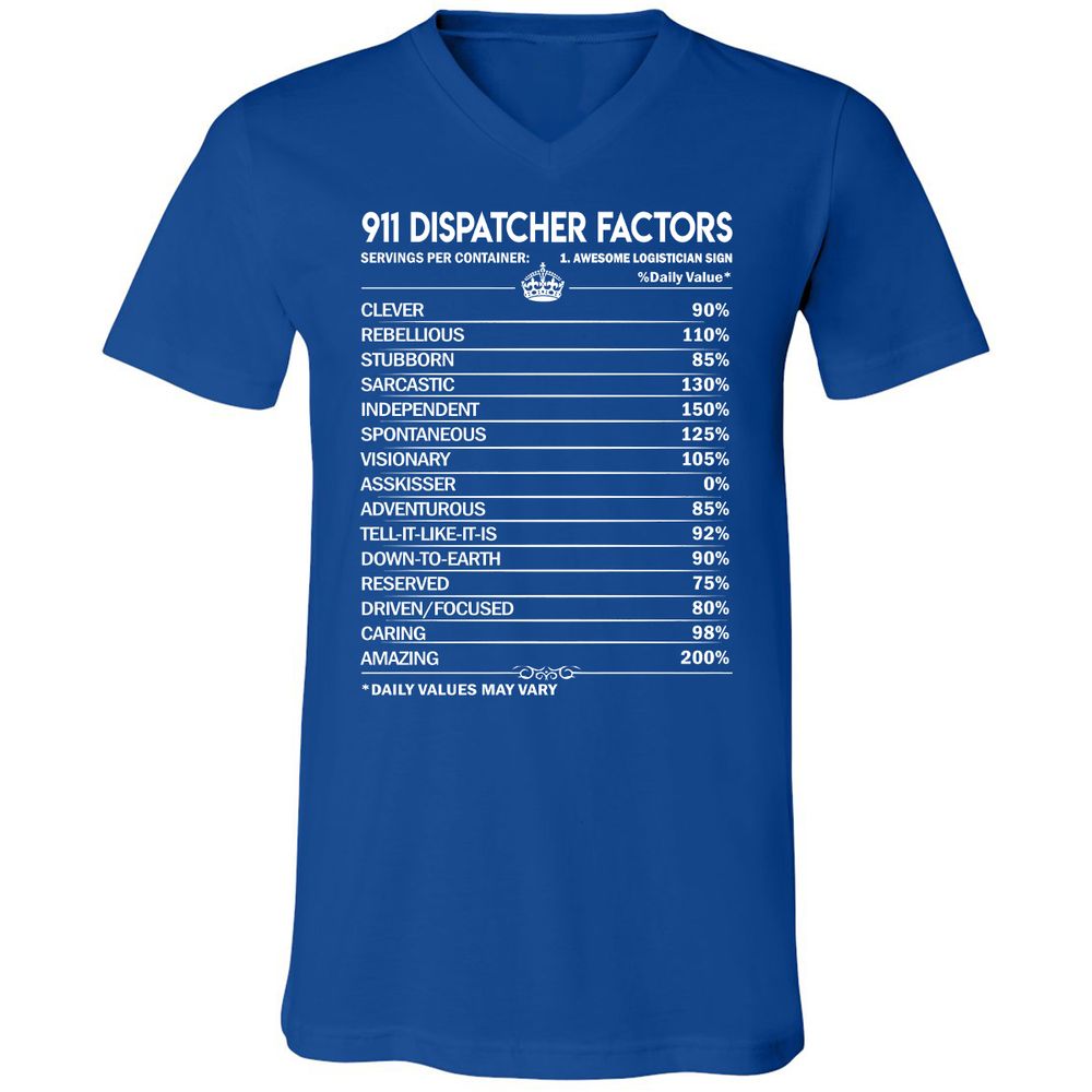 Unisex V-Neck T-Shirt - AHMP2Z15 - True Royal - 4