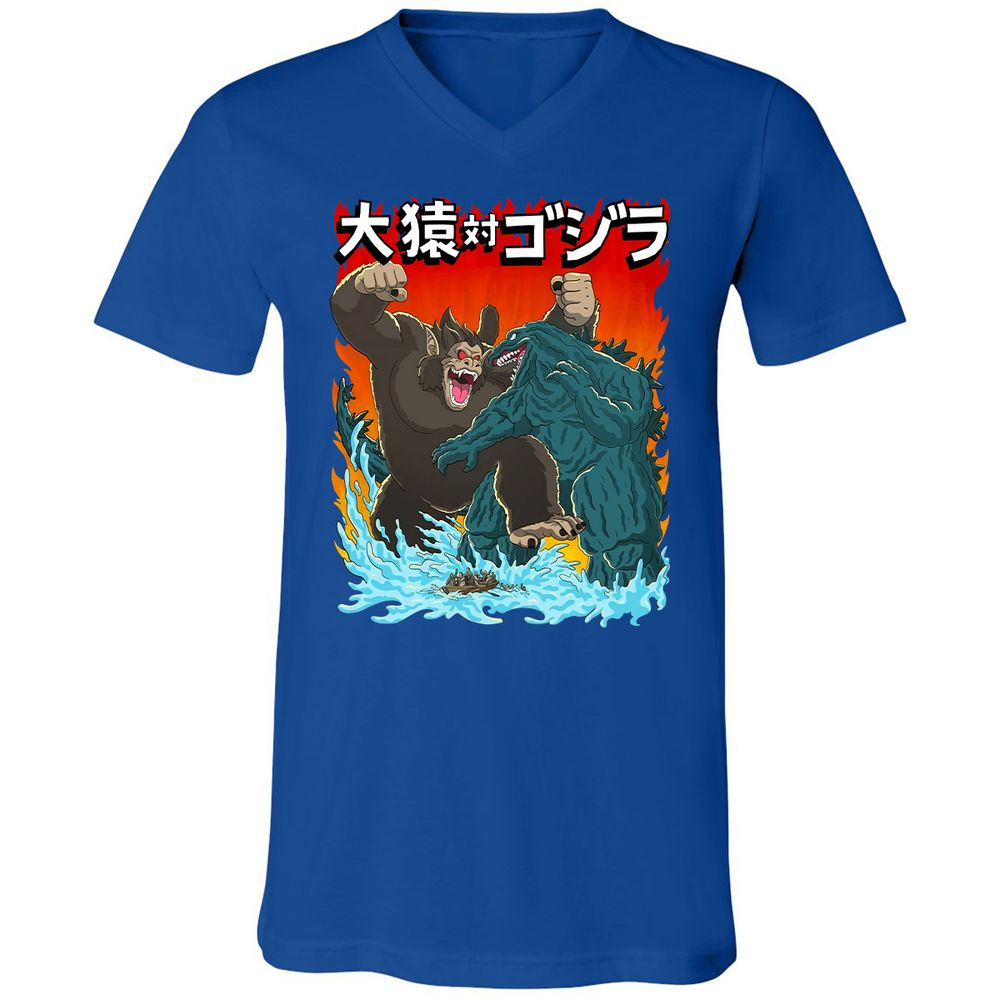 Unisex V-Neck T-Shirt - WSJERS43 - True Royal - 4