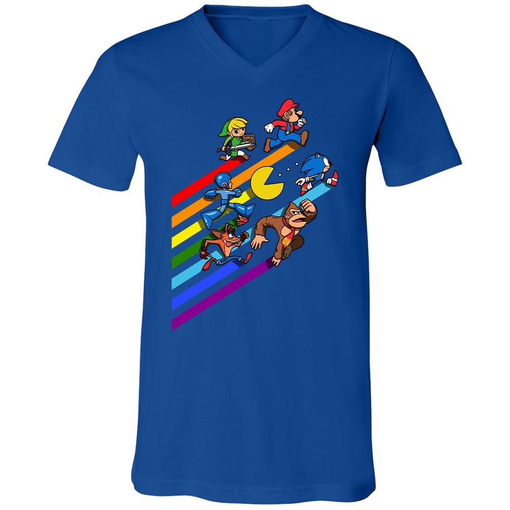 Unisex V-Neck T-Shirt - 2P46WR3A - True Royal - 4