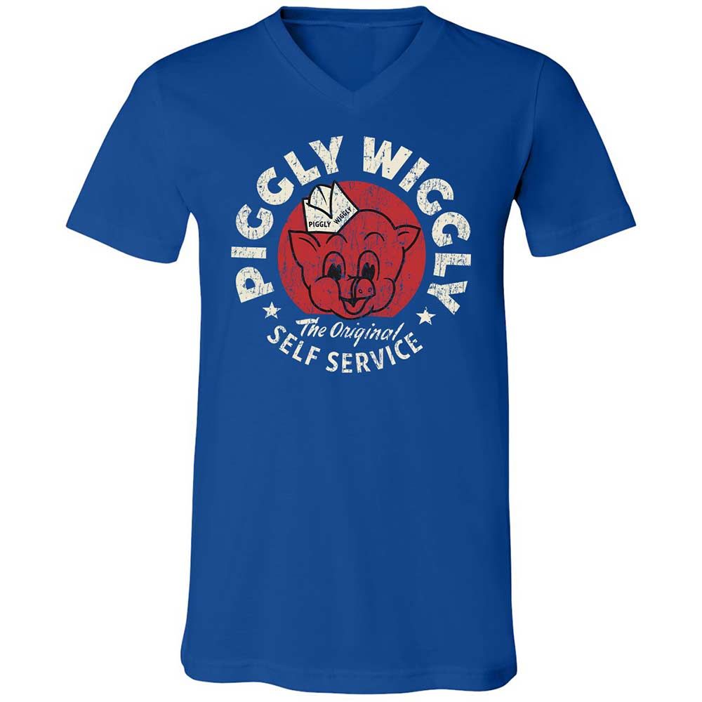 Unisex V-Neck T-Shirt - 3VZJF3VL - True Royal - 4