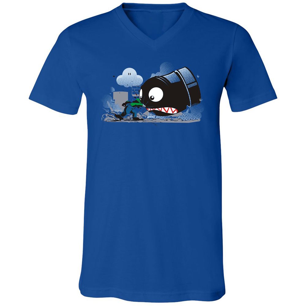 Unisex V-Neck T-Shirt - 7DYS8K68 - True Royal - 4