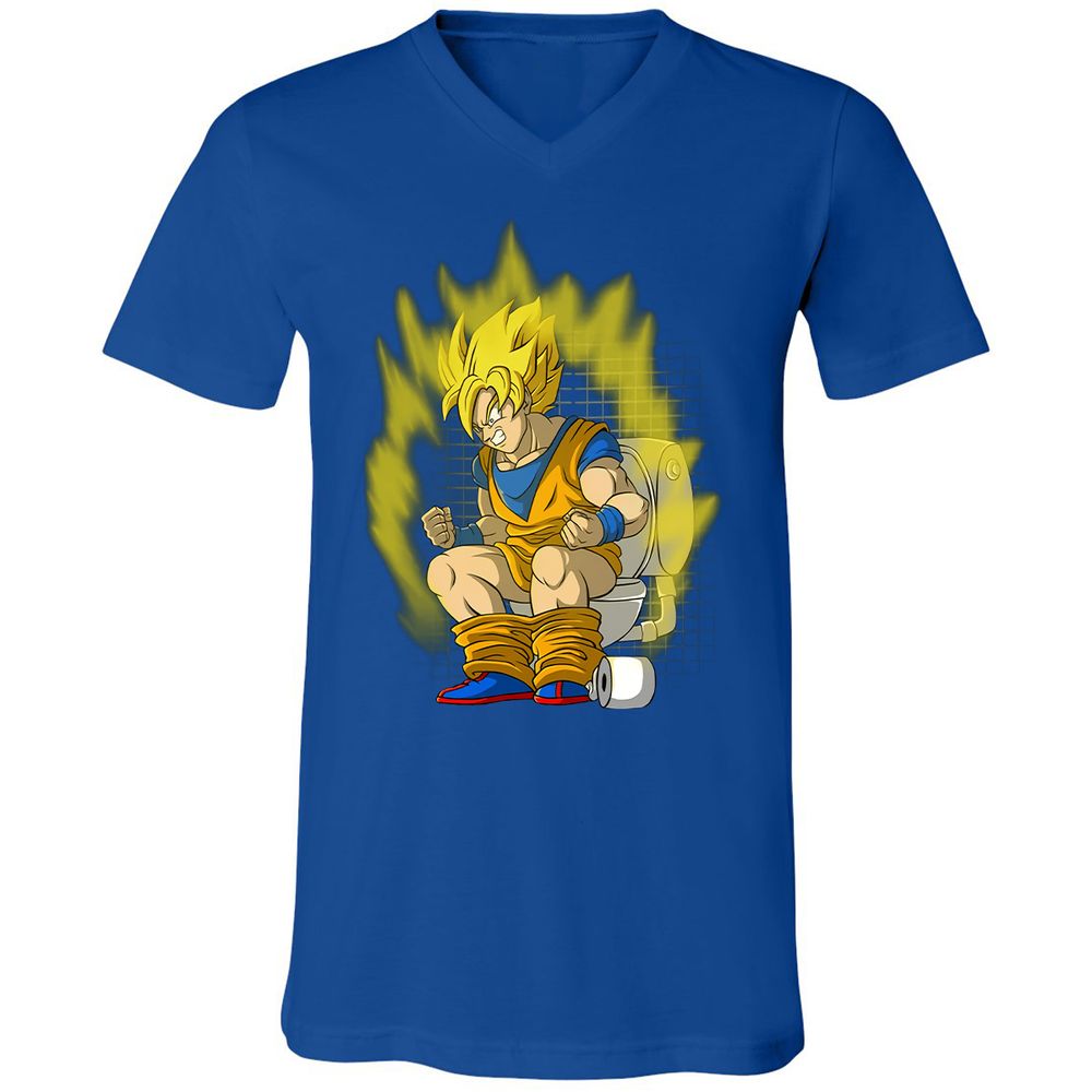 Unisex V-Neck T-Shirt - Q4XLKLCC - True Royal - 4