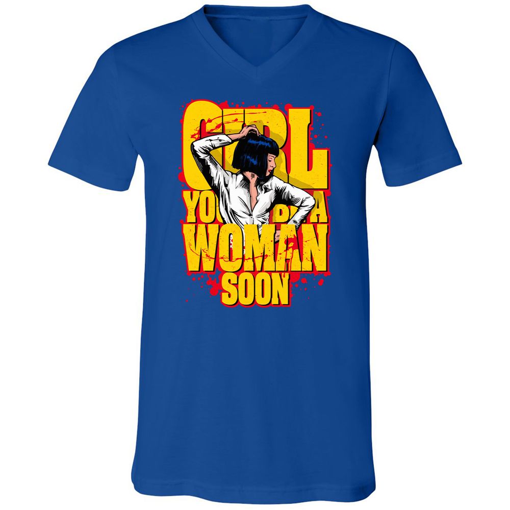 Unisex V-Neck T-Shirt - SUD4LK2M - True Royal - 4