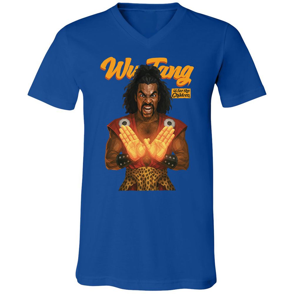 Unisex V-Neck T-Shirt - YHUTLEER - True Royal - 4
