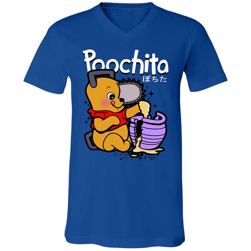 Unisex V-Neck T-Shirt - 56Z7PVWU - True Royal - 4