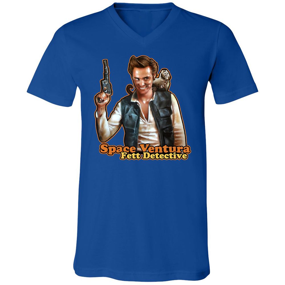 Unisex V-Neck T-Shirt - TS3KR6DQ - True Royal - 4