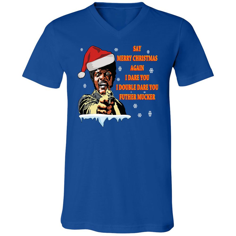 Unisex V-Neck T-Shirt - FHMH5ACD - True Royal - 4