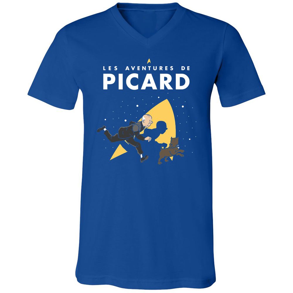 Unisex V-Neck T-Shirt - LZW8TEDW - True Royal - 4