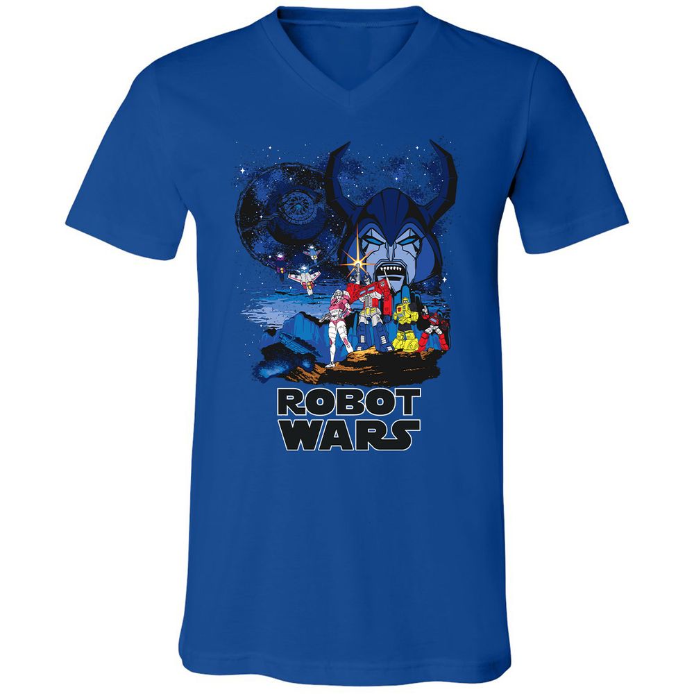 Unisex V-Neck T-Shirt - J4VTJHXN - True Royal - 4