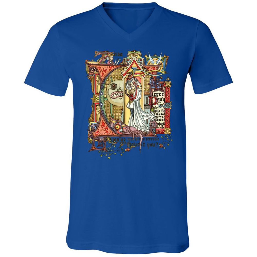 Unisex V-Neck T-Shirt - RXGYKFC4 - True Royal - 4