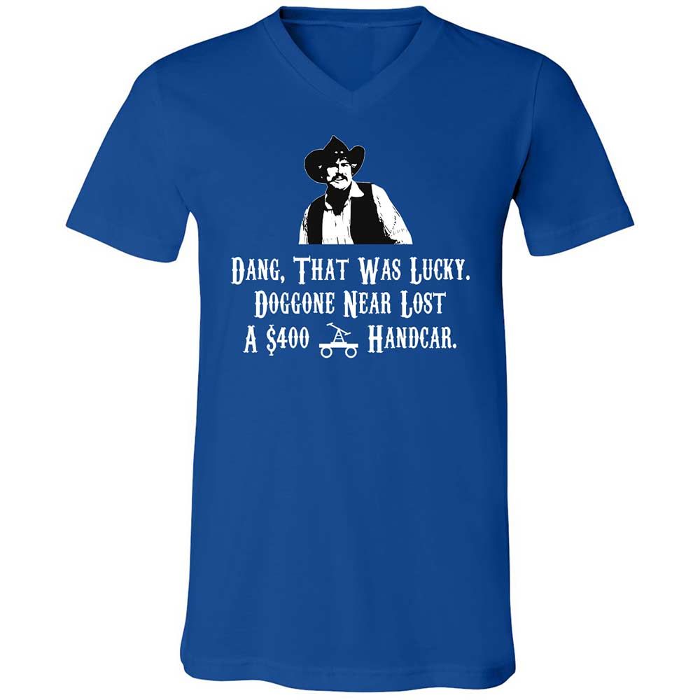 Unisex V-Neck T-Shirt - KBSZ9NKJ - True Royal - 4