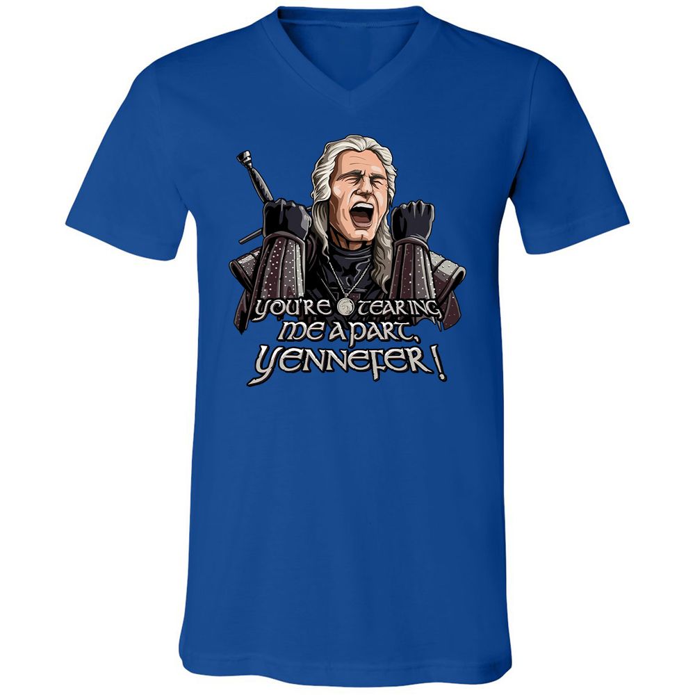 Unisex V-Neck T-Shirt - S56W49CW - True Royal - 4