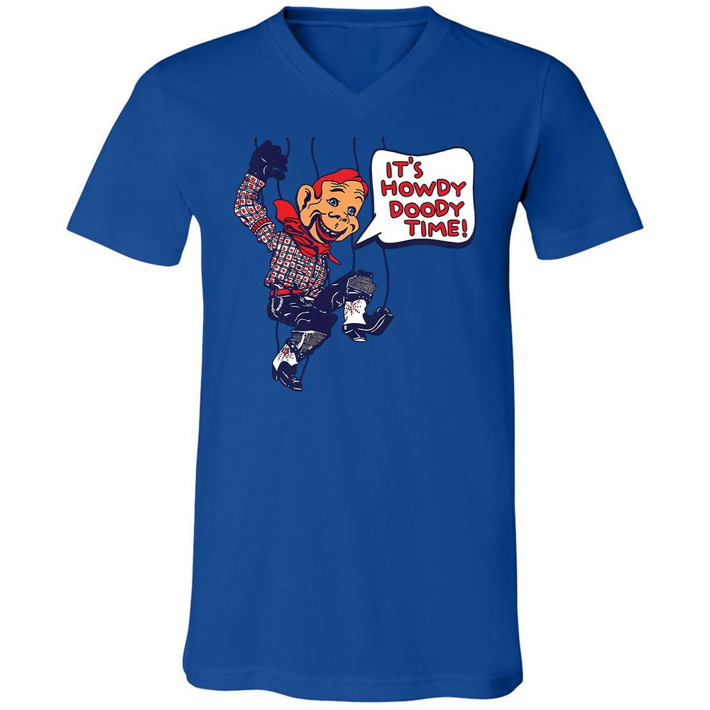 Unisex V-Neck T-Shirt - TXFQE2PB - True Royal - 4