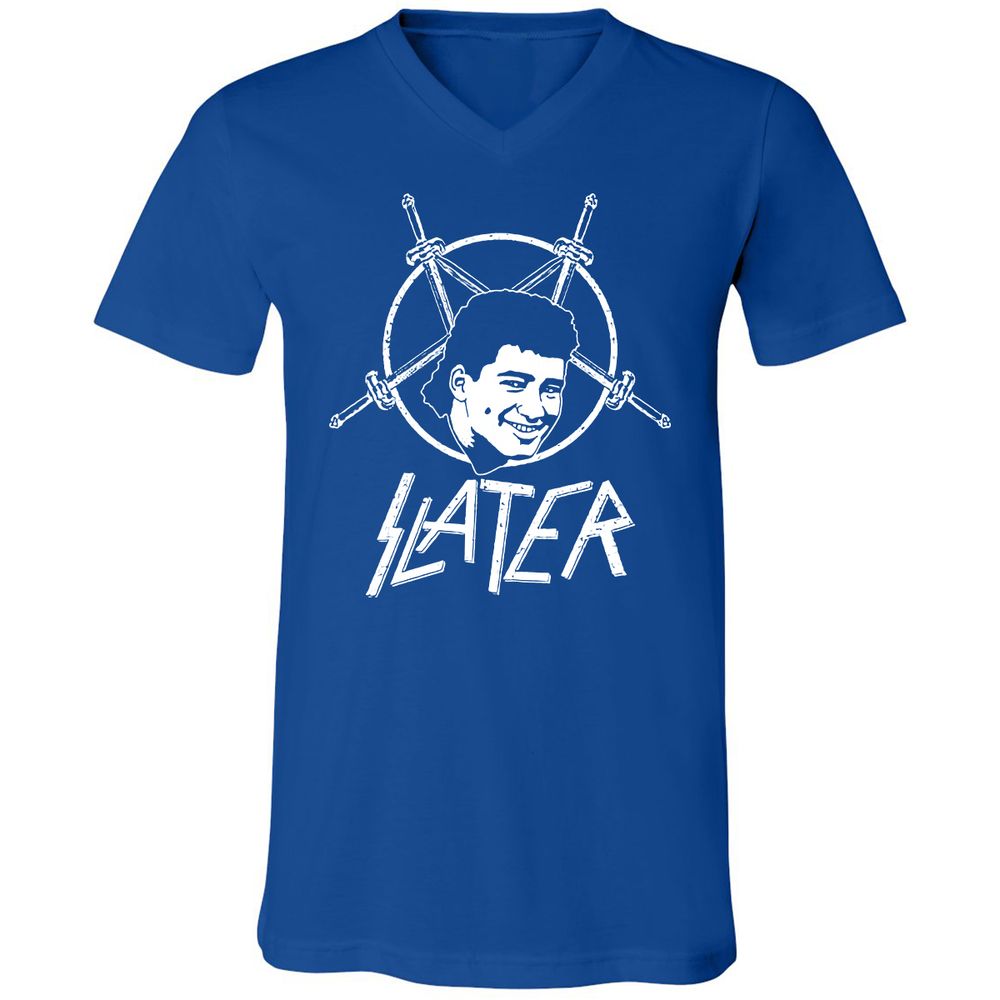 Unisex V-Neck T-Shirt - 34LB78F5 - True Royal - 4