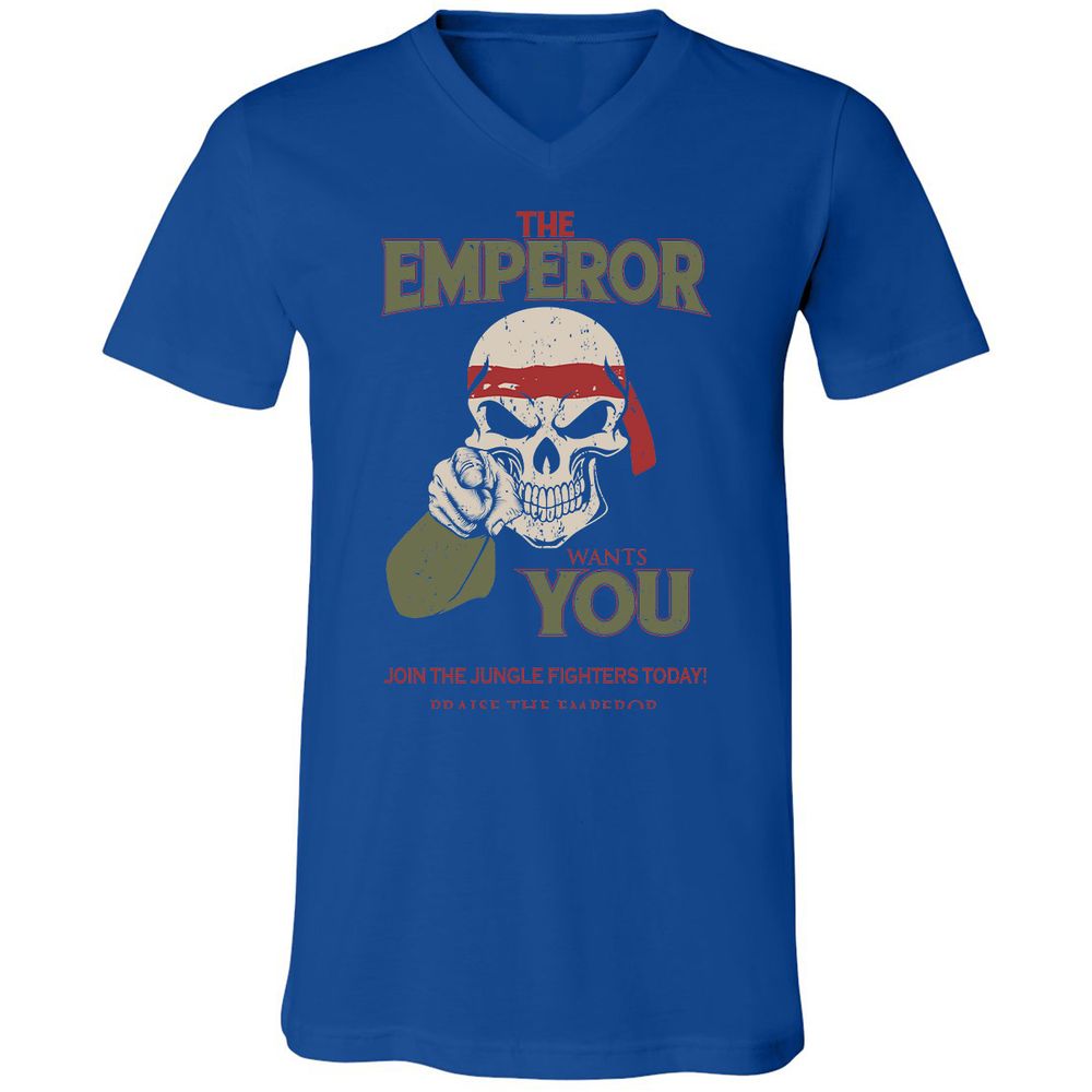Unisex V-Neck T-Shirt - 1GTAUF2A - True Royal - 4