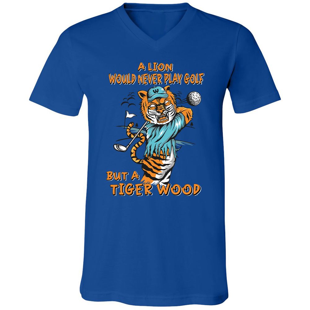 Unisex V-Neck T-Shirt - S5CBJBKR - True Royal - 4