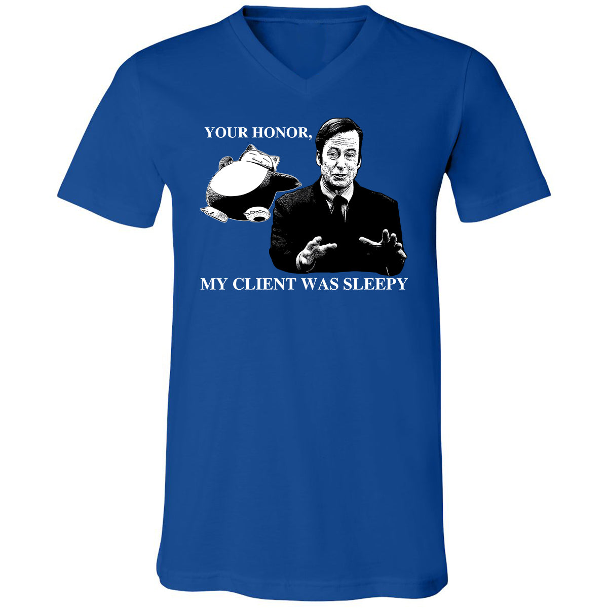 Unisex V-Neck T-Shirt - TKA8AKHV - True Royal - 4