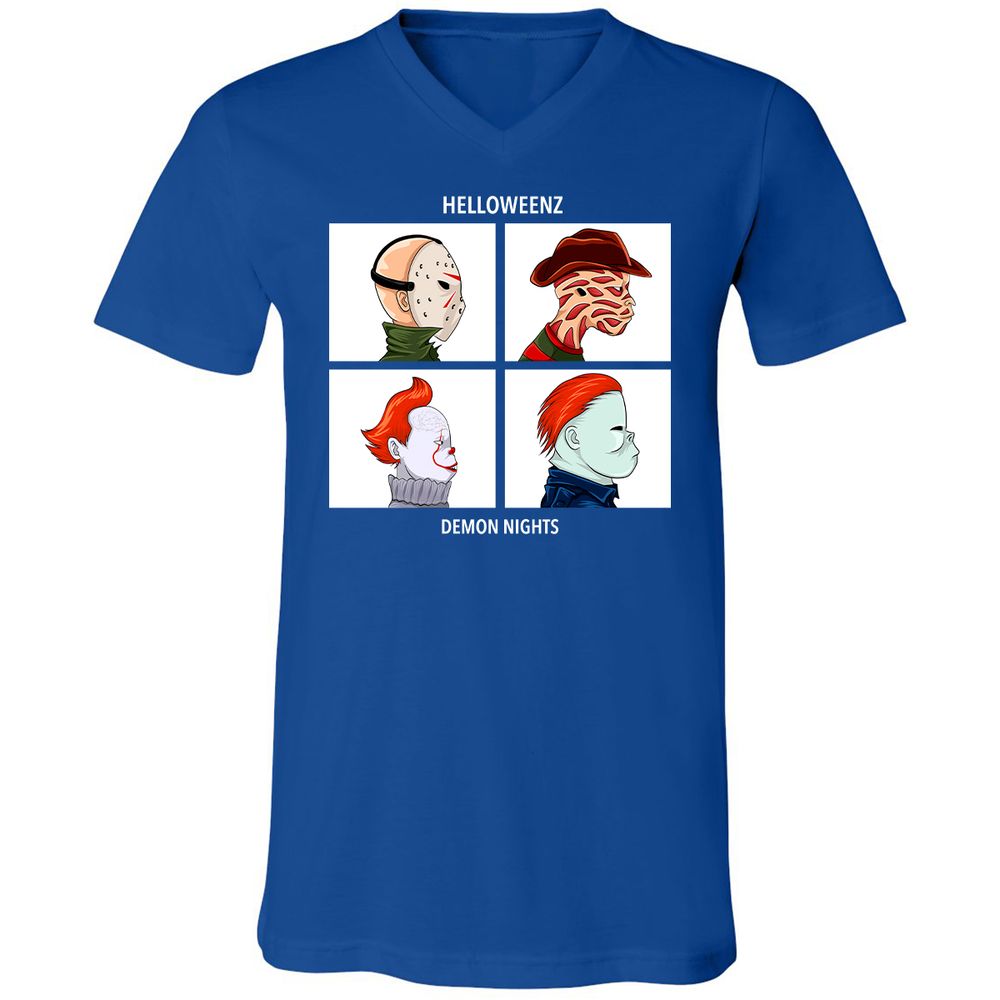 Unisex V-Neck T-Shirt - H1EBDSJJ - True Royal - 4
