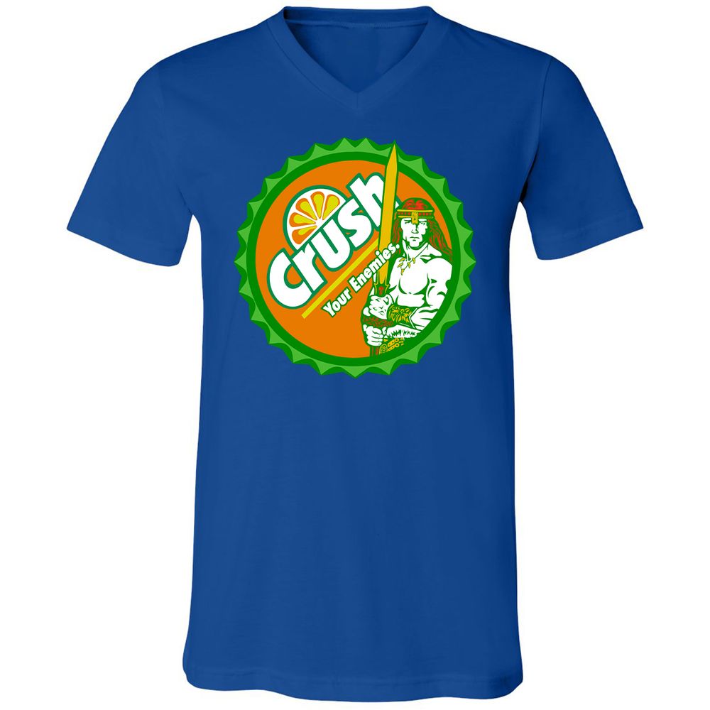 Unisex V-Neck T-Shirt - TCQM6E5P - True Royal - 4
